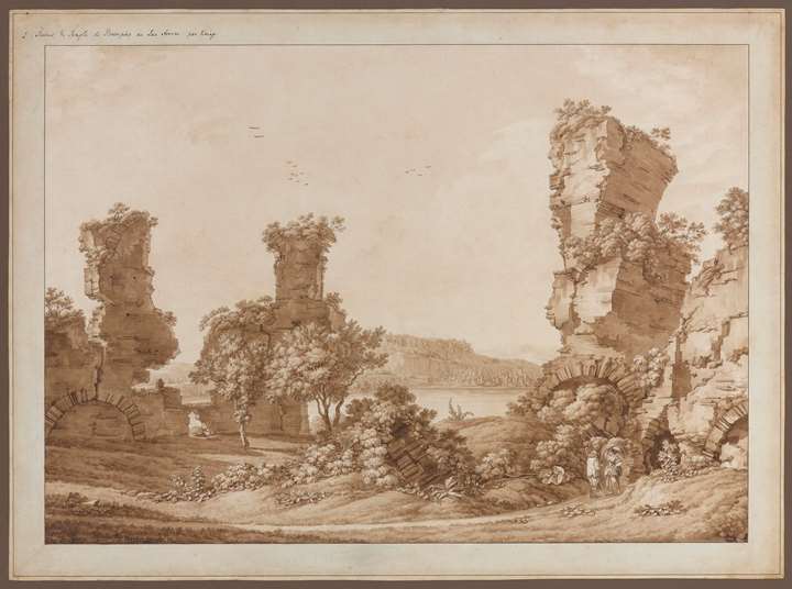 "View of the Venus-temple" and "View onto the Lago d'Averno“